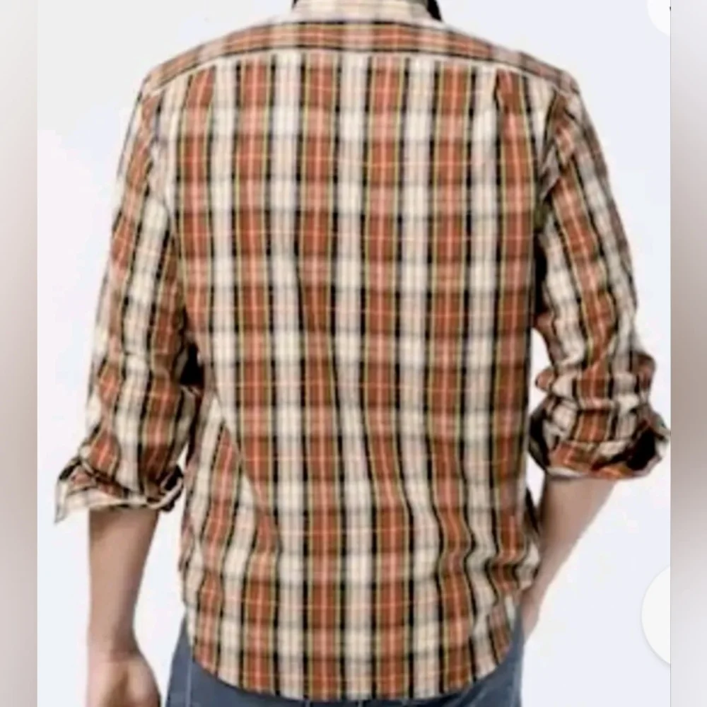 J Crew Shirt Mid Weight Flannel Double Brushed Men’s Small Classic Fit